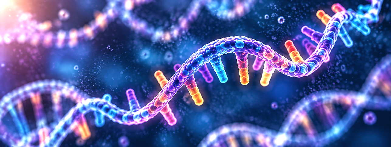 Illustration of a single-stranded RNA molecule